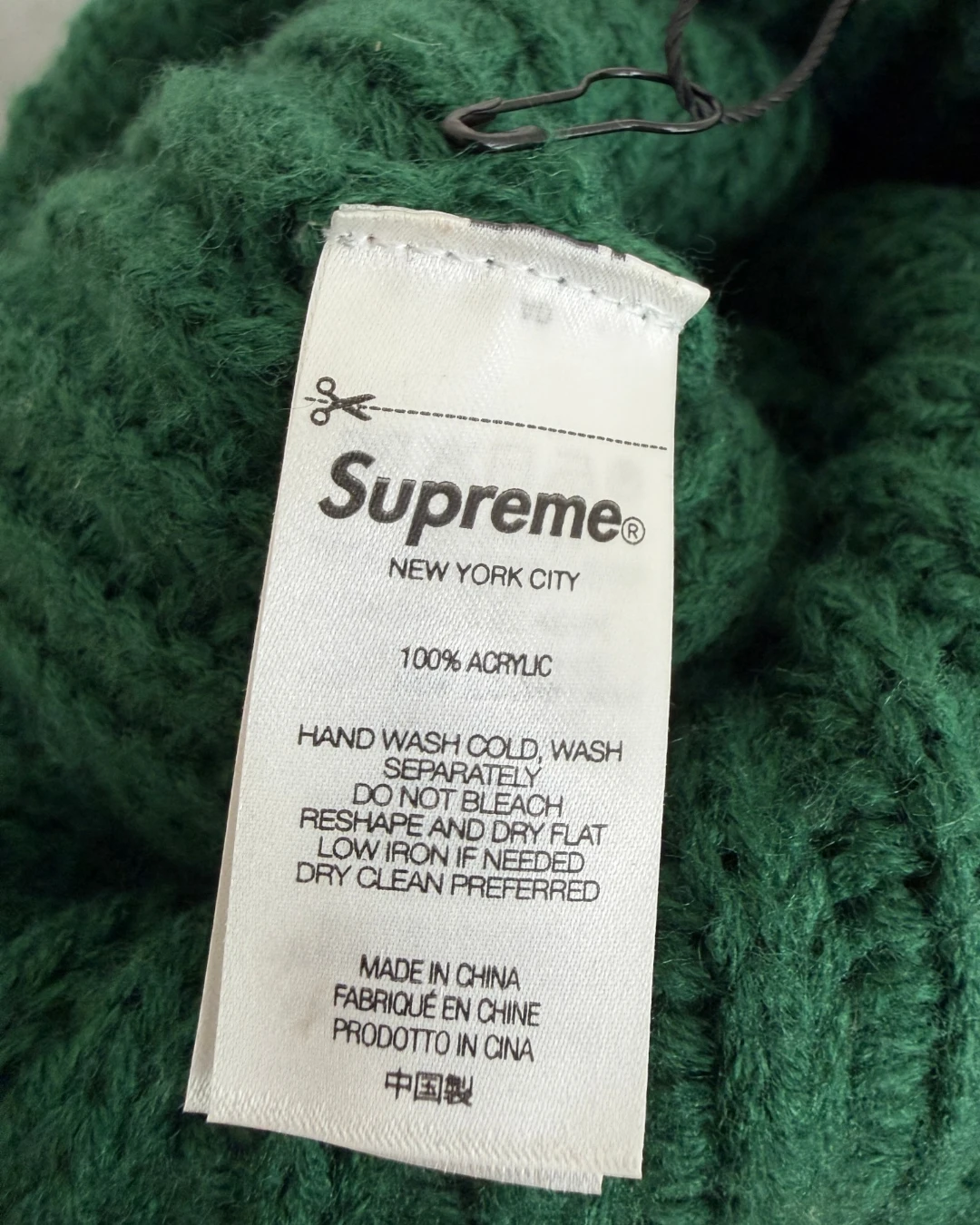 Supreme New York Beanie green – OS