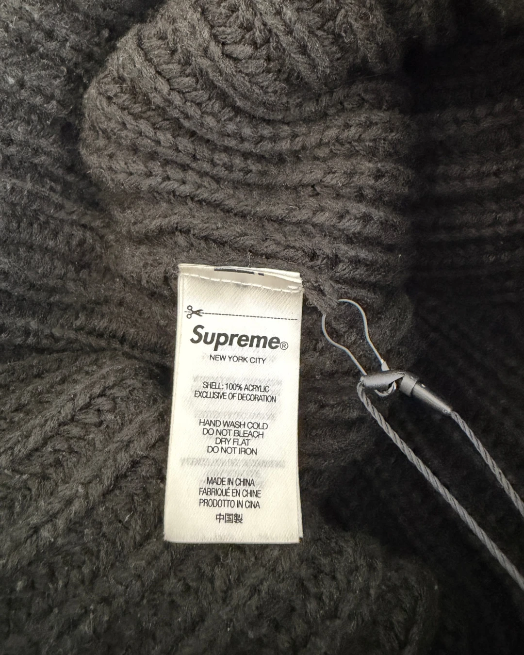 Supreme New York Thick Rib Beanie black - OS