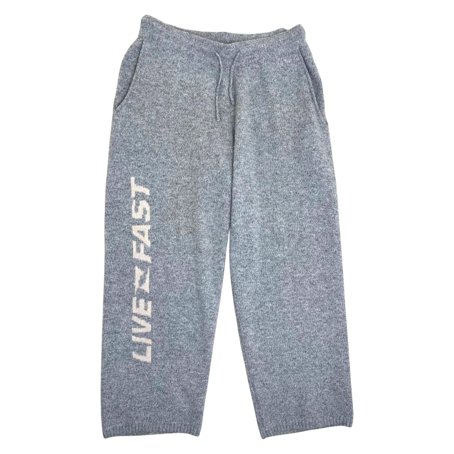 Live Fast Die Young Knitted Bottoms grey - XL