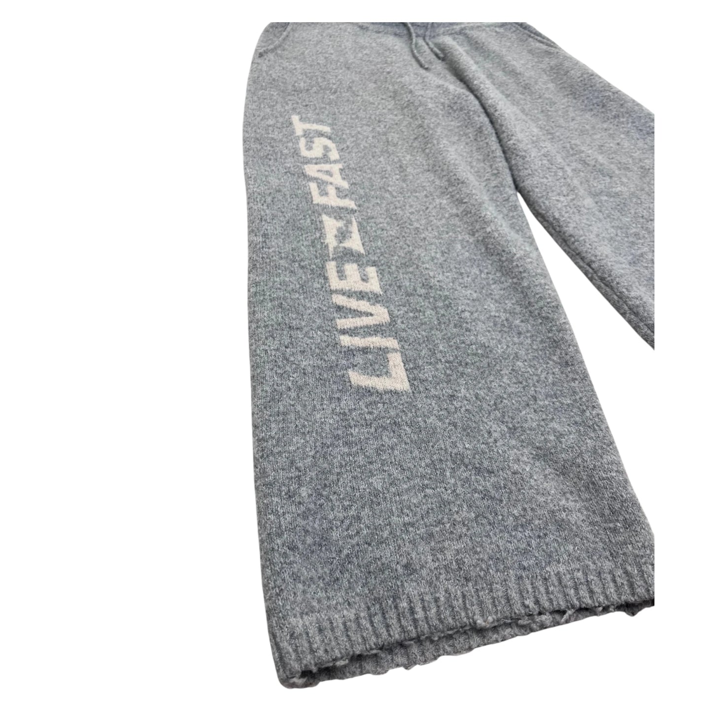 Live Fast Die Young Knitted Bottoms grey - XL