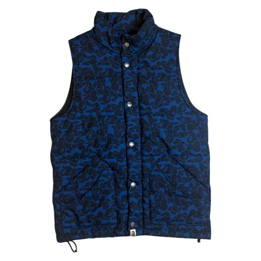 Bape Camo Down Gilet blue - S