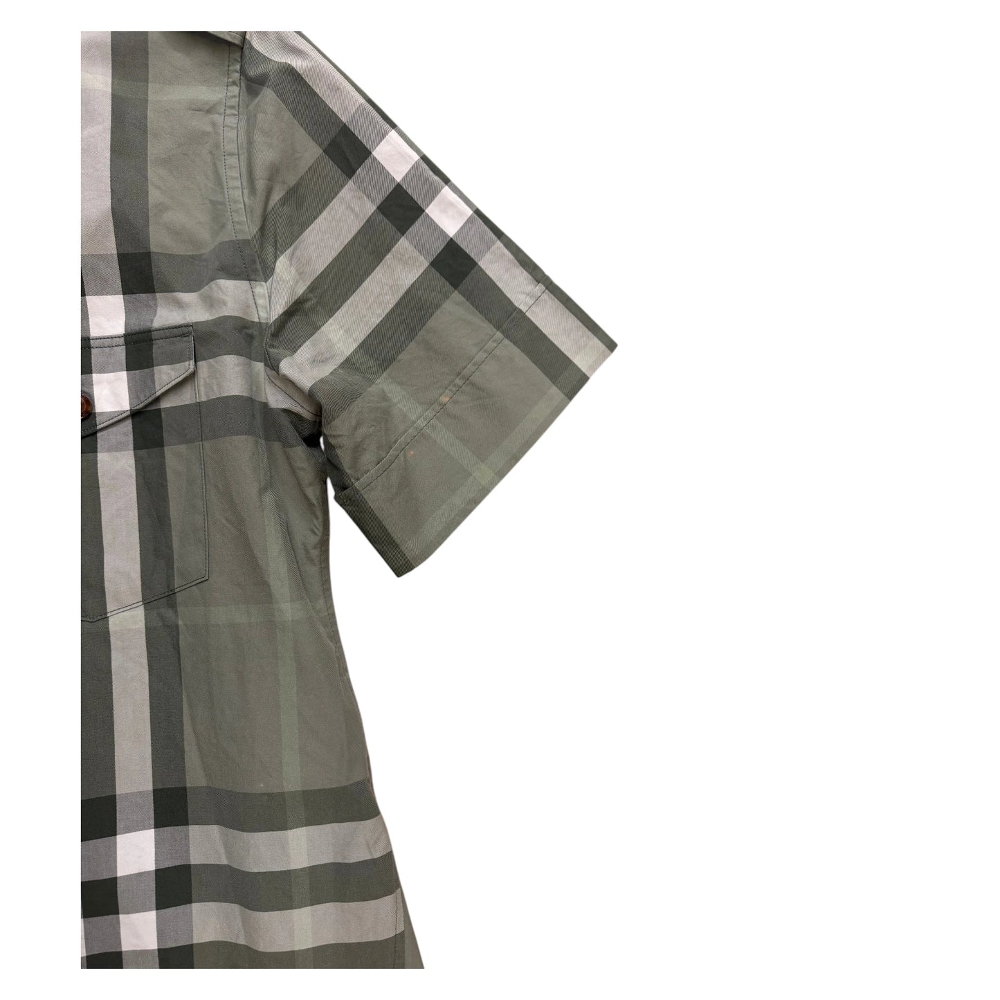 Burberry Plaid Cropped Shirt green - XS