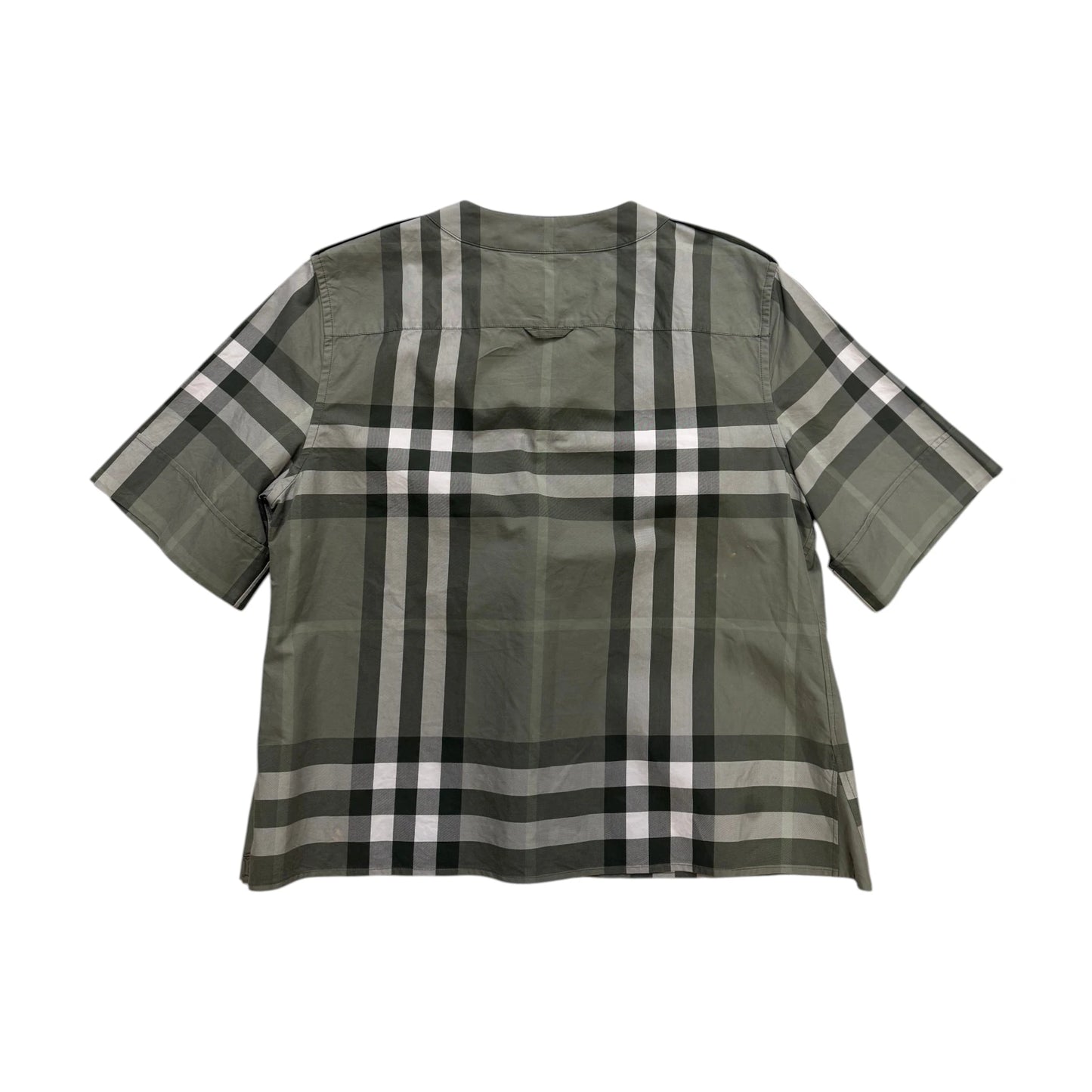Burberry Plaid Cropped Shirt green - XS