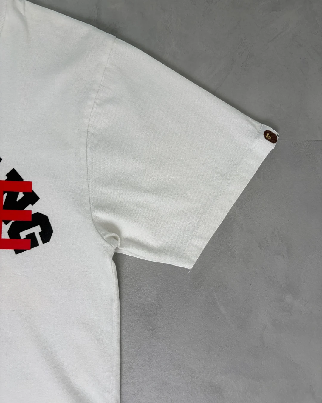 Bape Double Logo Graphic T Shirt white  - S