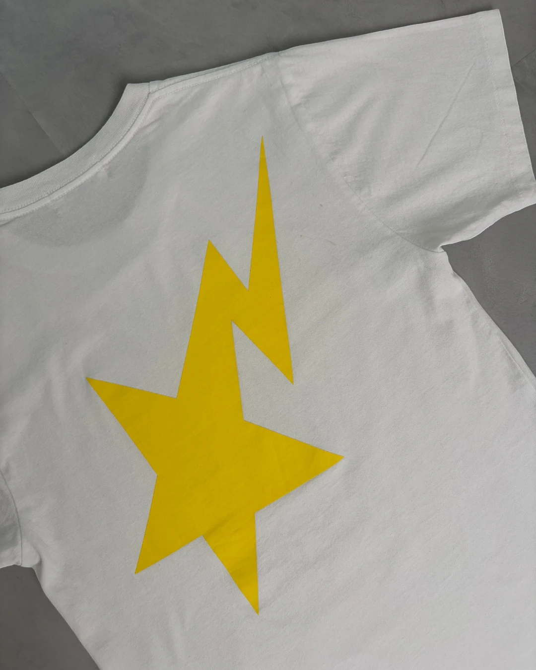 Bape Double Logo Graphic T Shirt white  - S