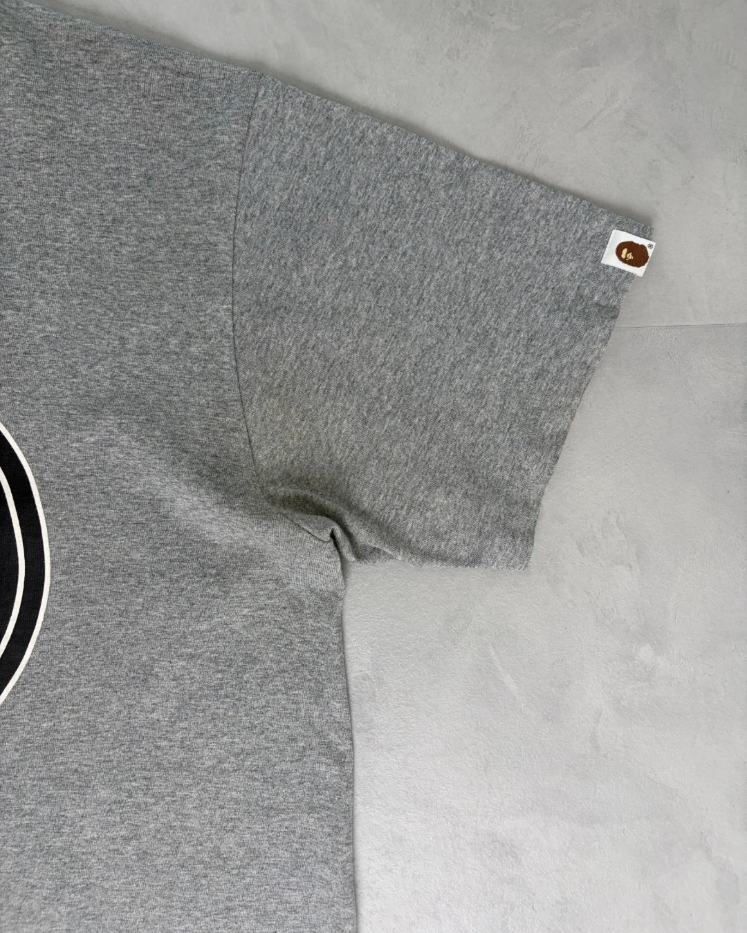 Bape Busy Works Circle Classic Logo T Shirt grey - L