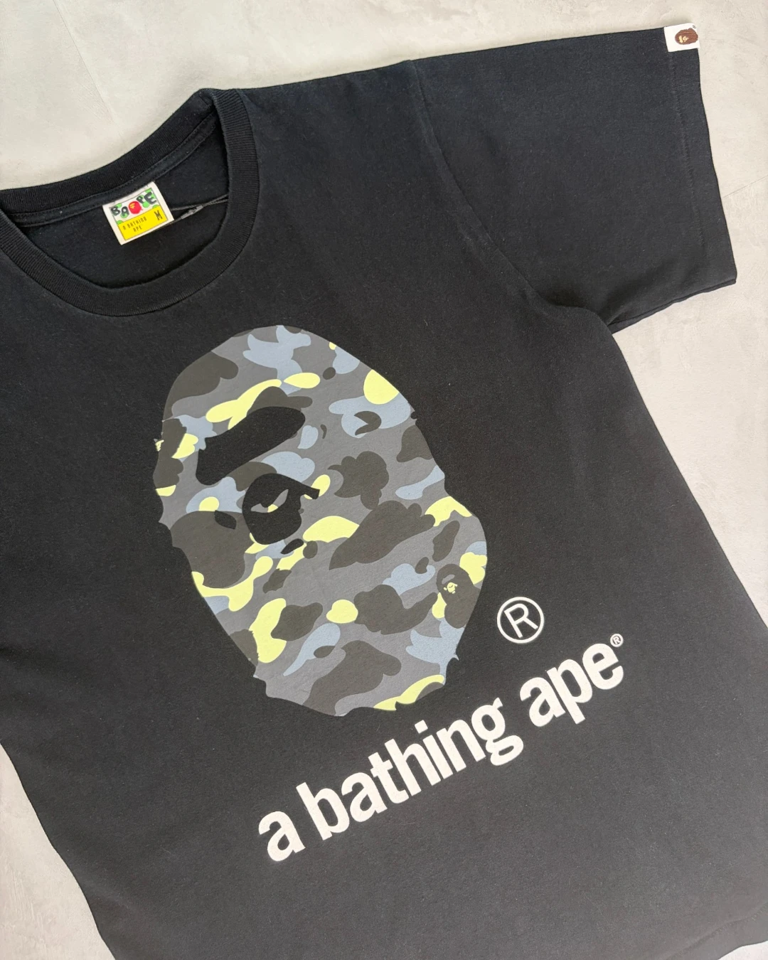 Bape Ape Head Camo T Shirt black - M