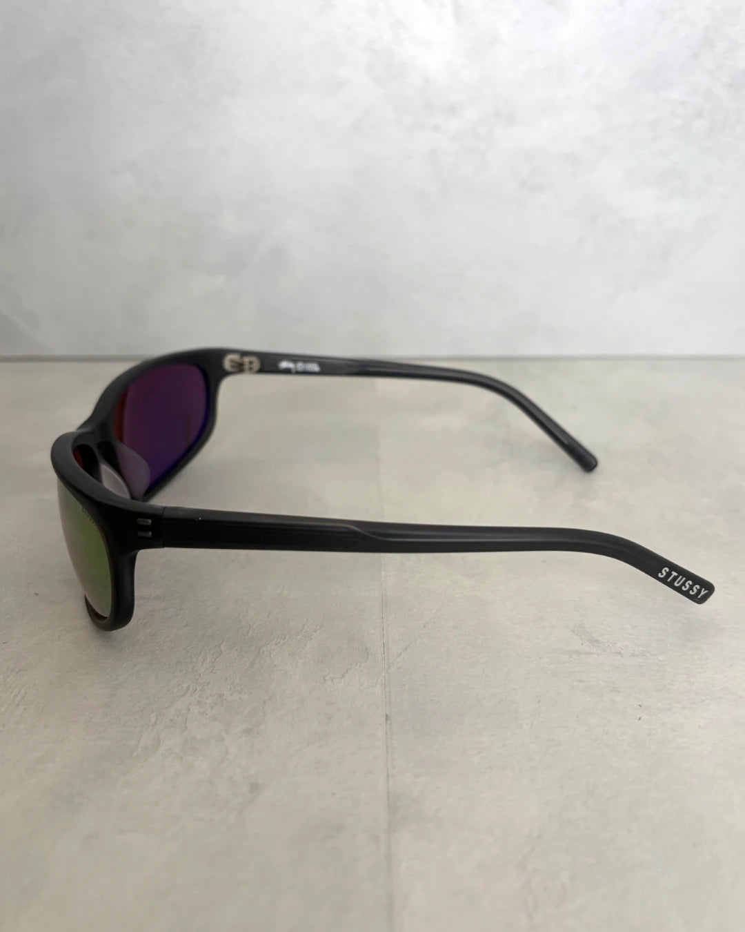 Stussy Julian Sunglasses Frost black / orange Mirror Lens – OS