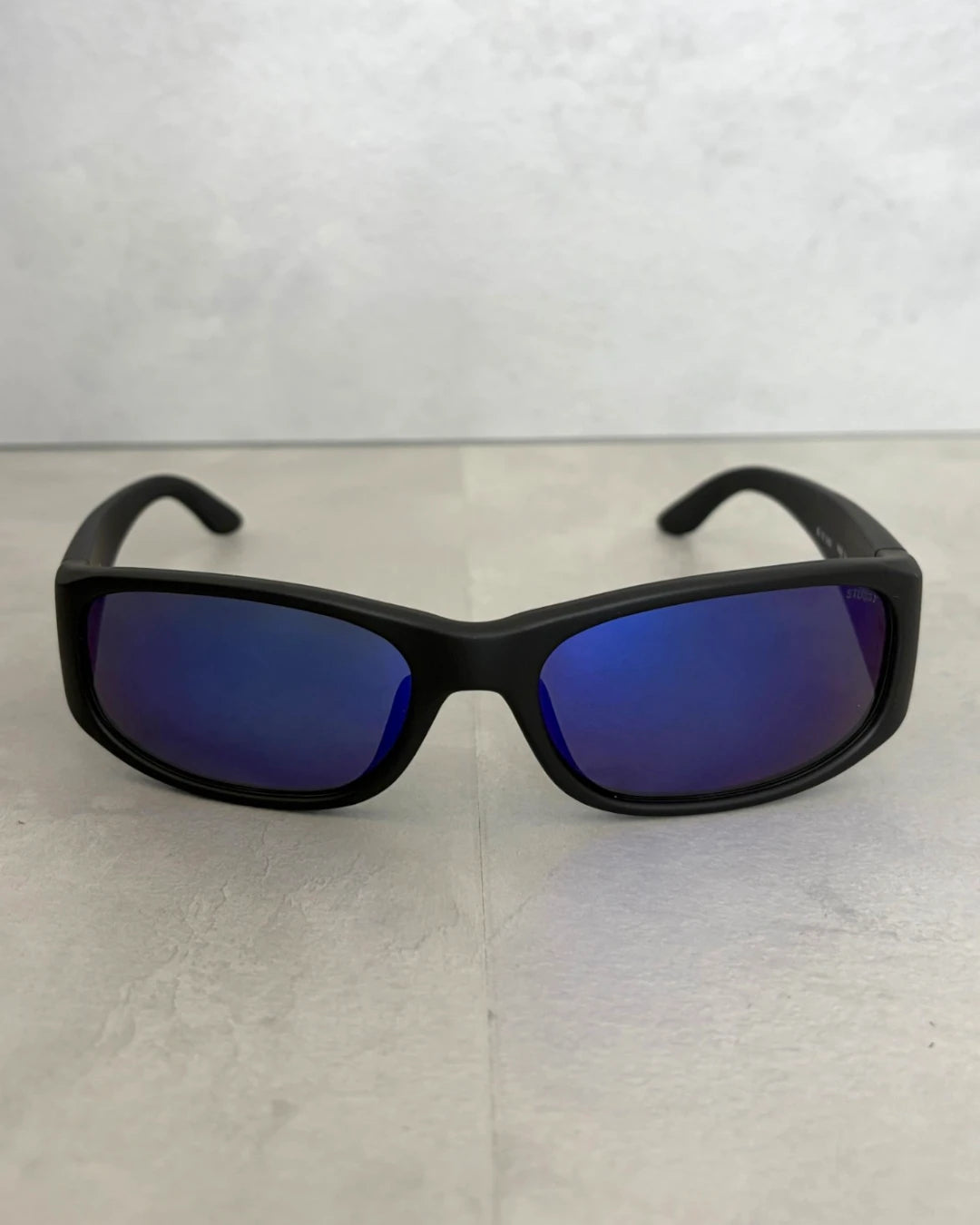 Stussy Mikey Sunglasses Rubber black / Polarized blue lens – OS