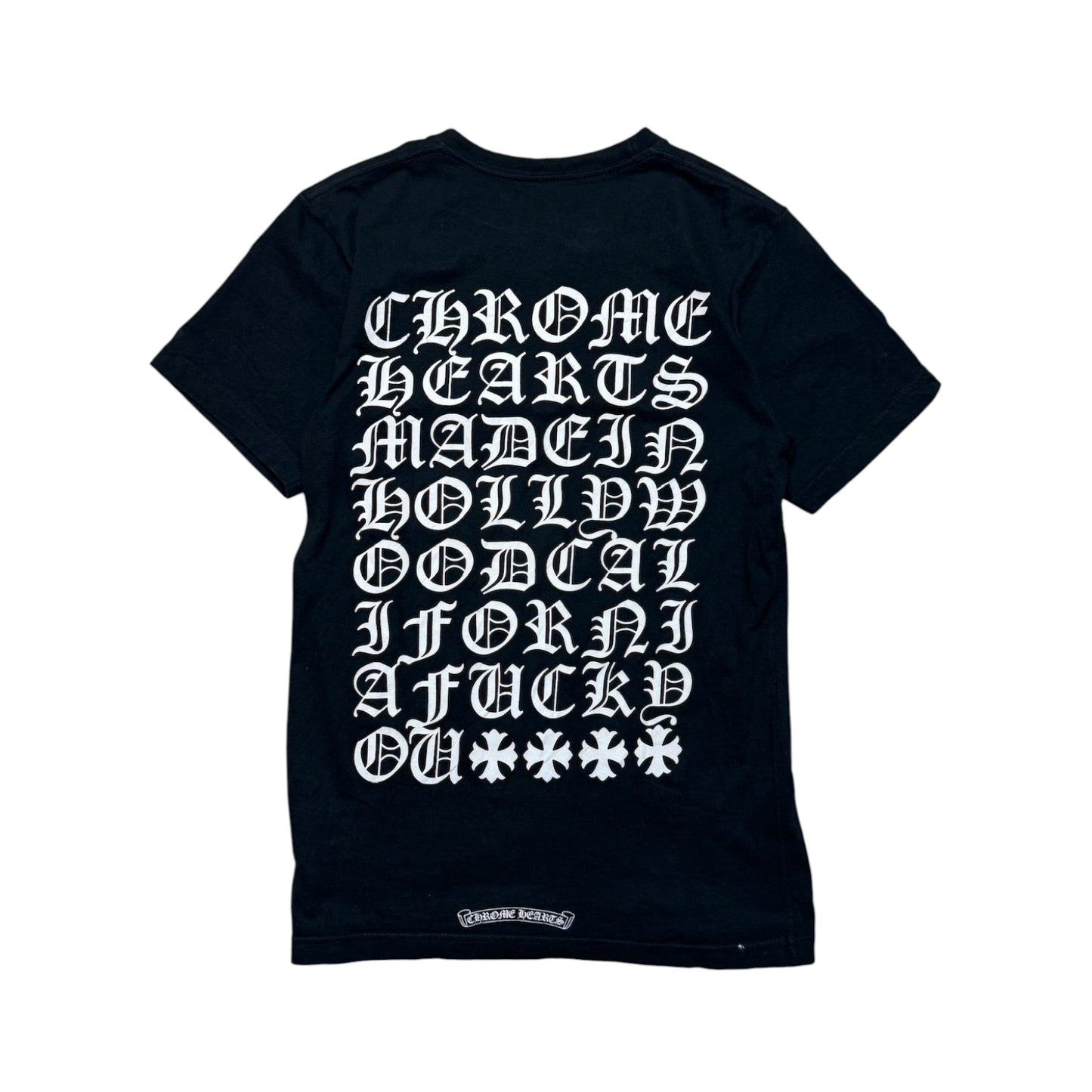Chrome Hearts Block Text Graphic T-Shirt Black - S