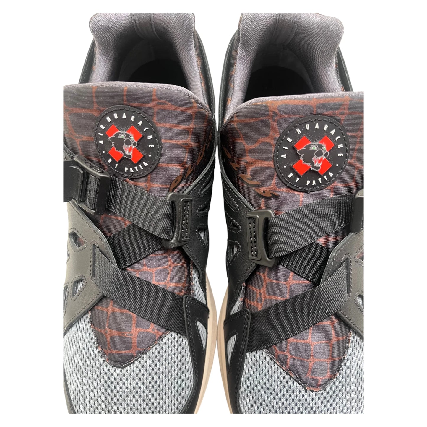 Patta X Nike Air Huarache 20Y24 black / cool grey - UK 10.5