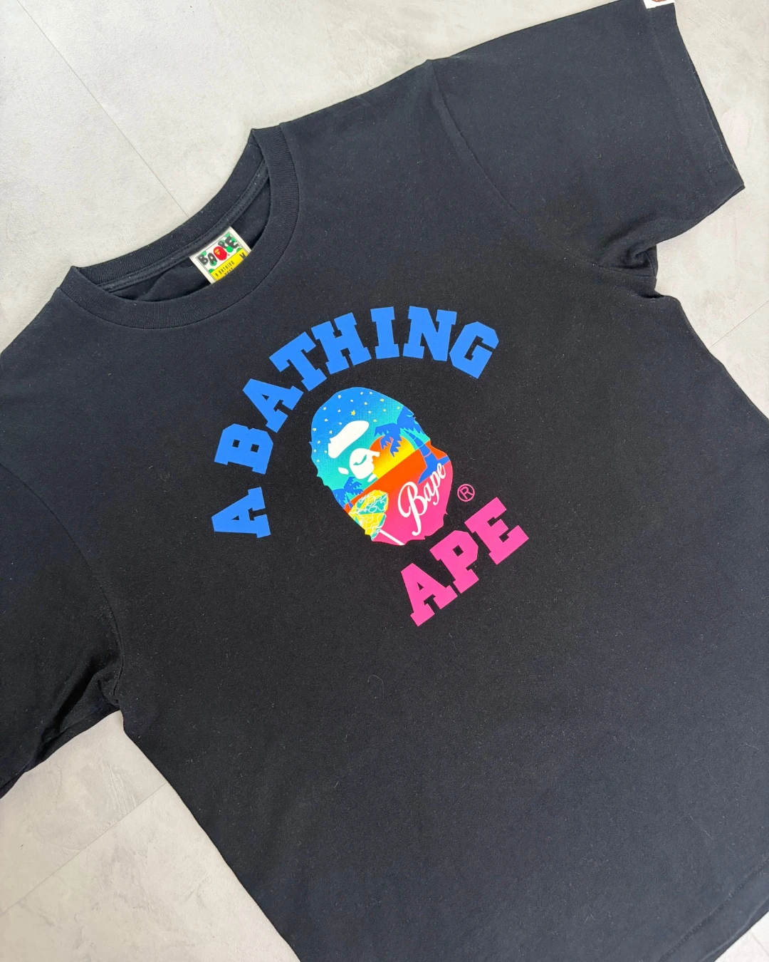 Bape Bathing Sunset Ape T Shirt black - M