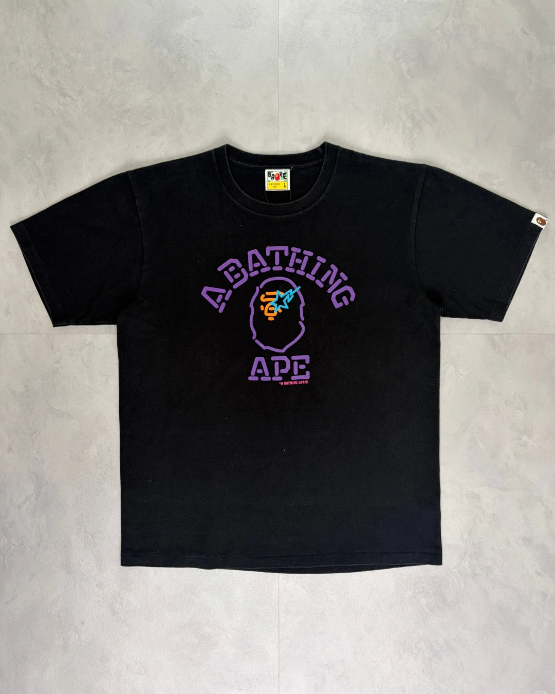 Bape Bathing Ape Neon T Shirt black - L