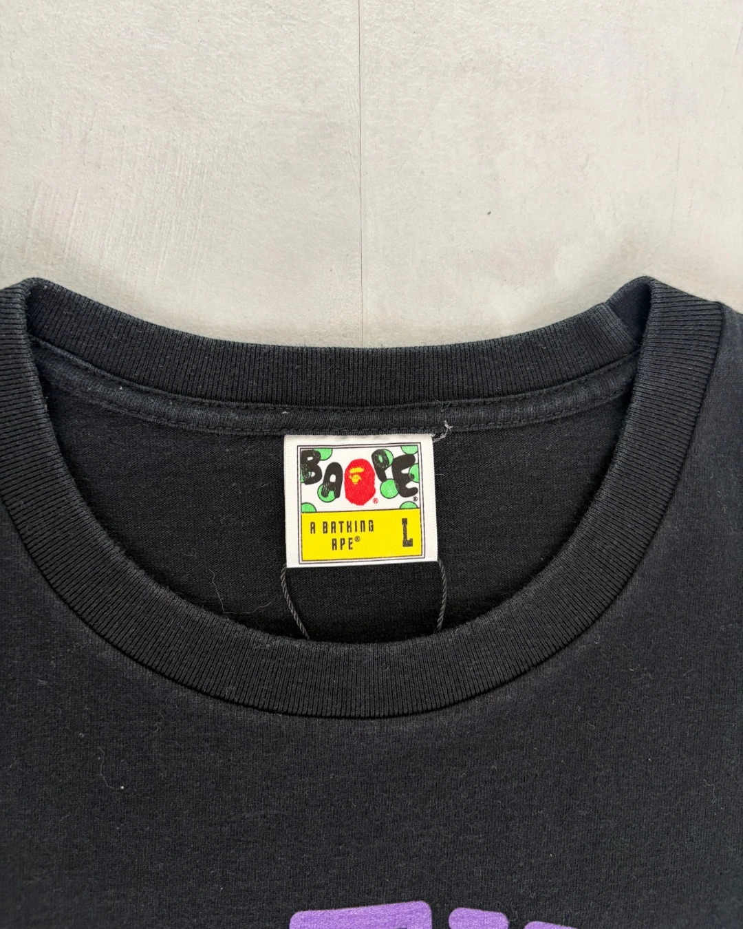 Bape Bathing Ape Neon T Shirt black - L