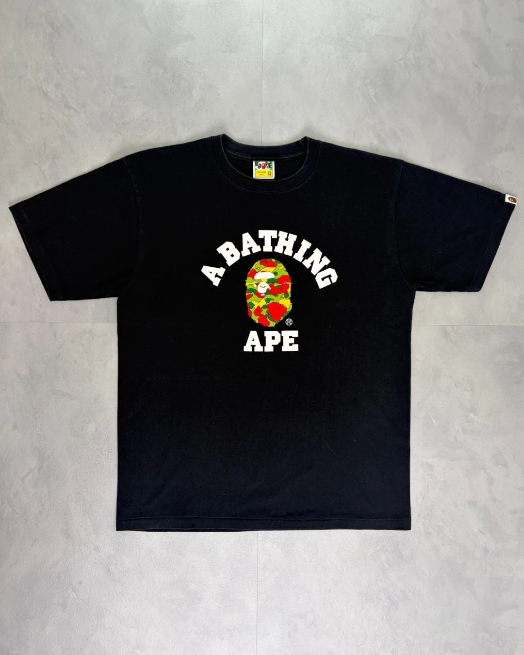 Bape Bathing Ape Green/Yellow/Red Camo T Shirt black - XL