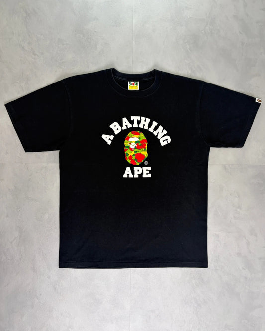 Bape Bathing Ape Green/Yellow/Red Camo T Shirt black - XL