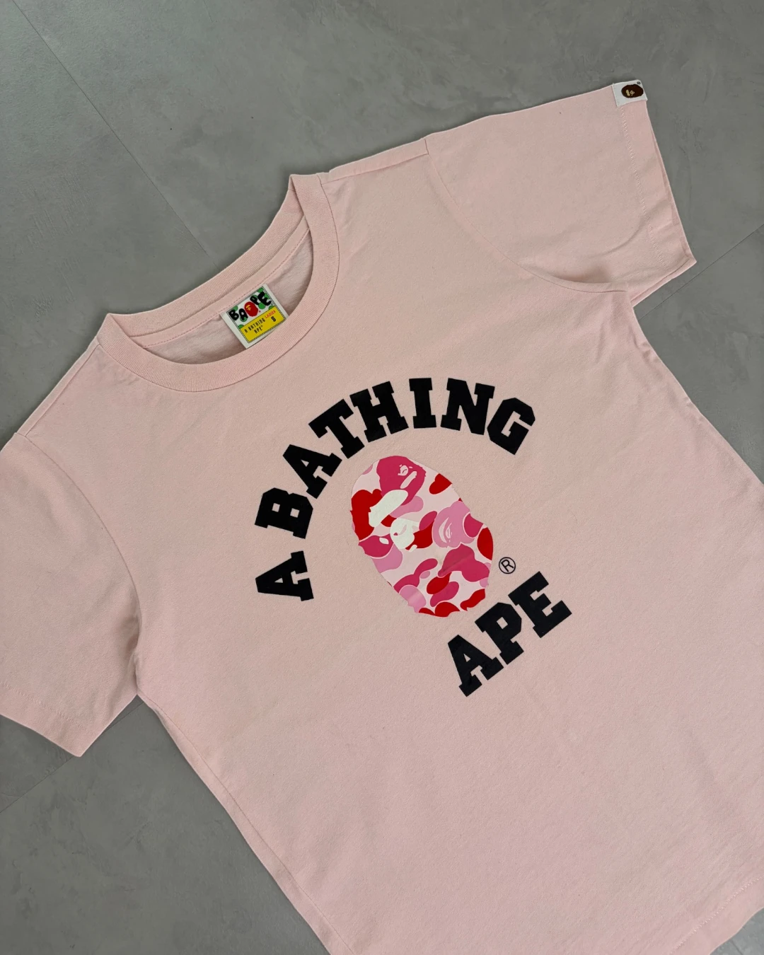 Bape Bathing Ape Camo T Shirt pink - S
