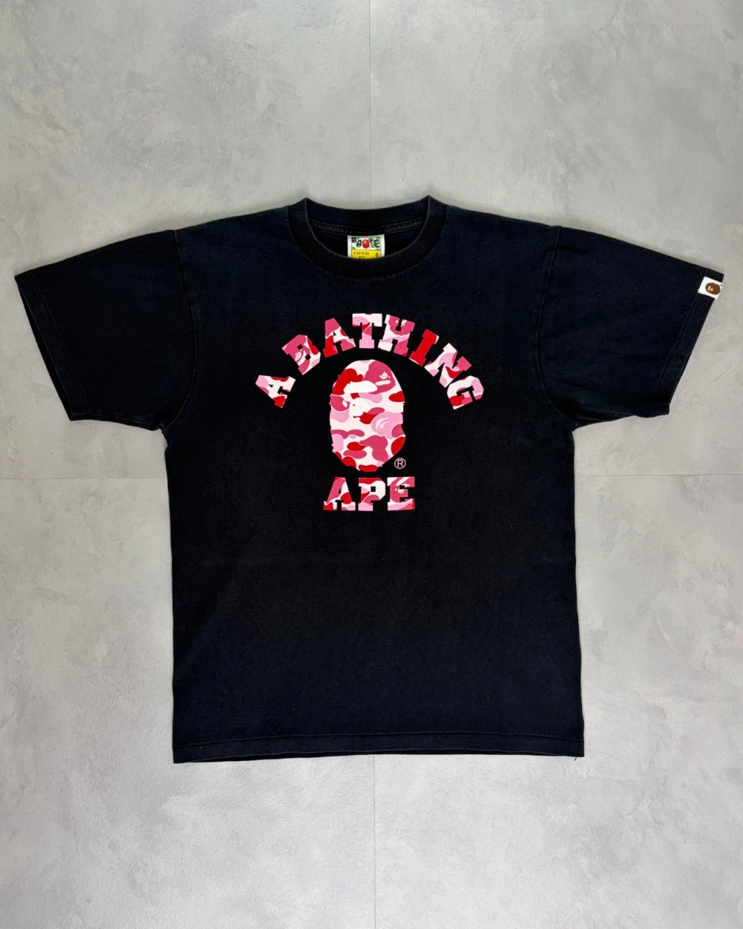 Bape Bathing Ape Pink Camo T Shirt black - S