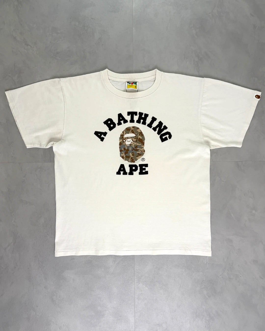 Bape Bathing Ape Desert Camo Ape T Shirt white - M