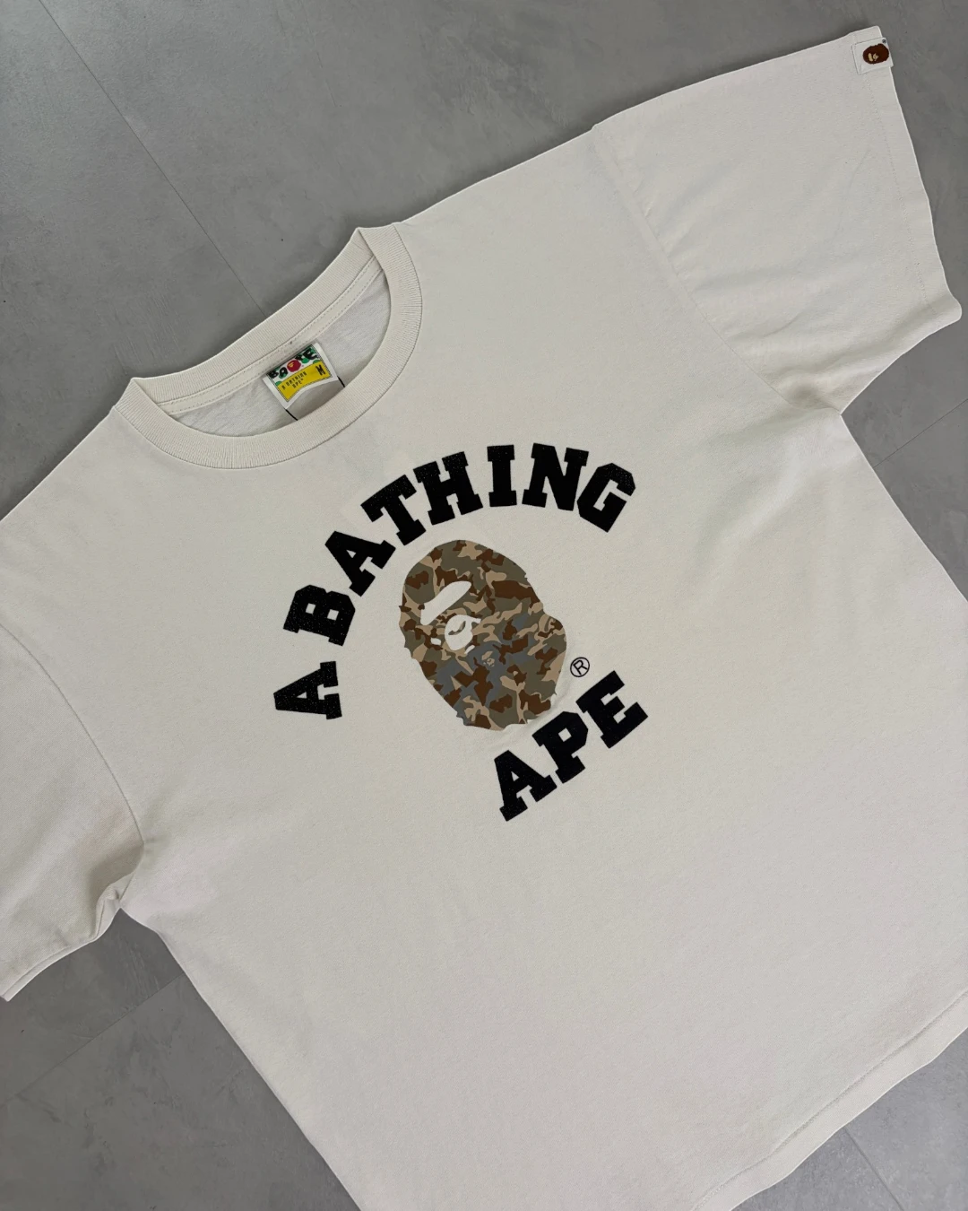 Bape Bathing Ape Desert Camo Ape T Shirt white - M