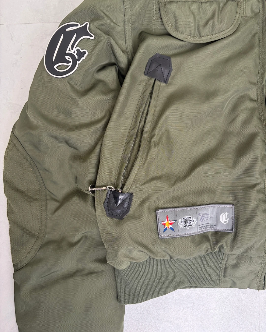 Corvidae Leopard Parka Jacket khaki – M