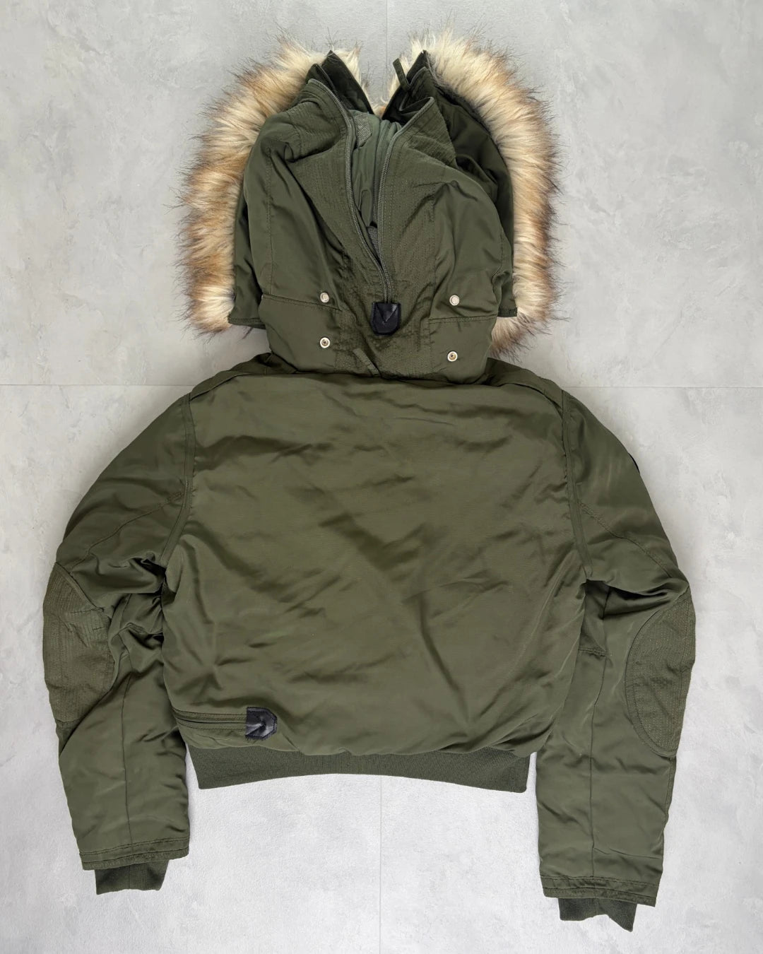Corvidae Leopard Parka Jacket khaki – M