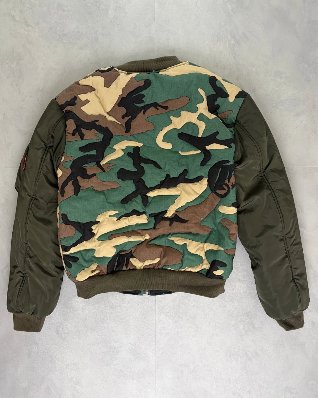 Corvidae Woodland Camo Bomber Jacket – M