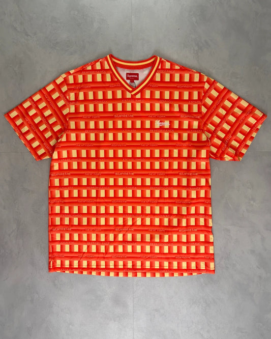 Supreme Grid Football Jersey orange – L