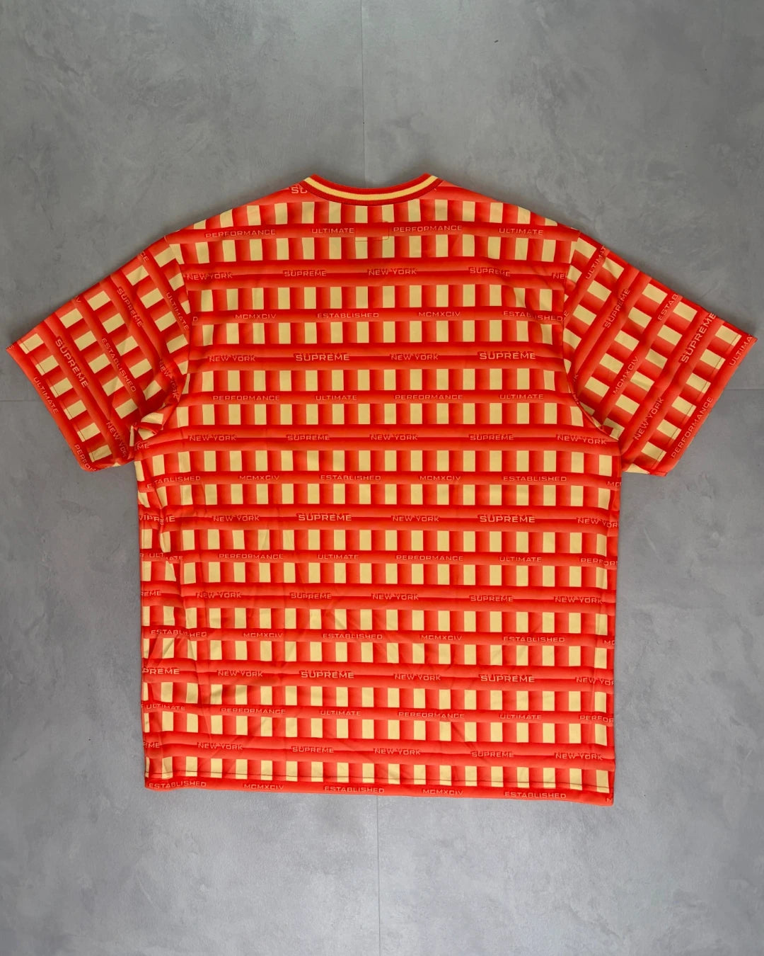 Supreme Grid Football Jersey orange – L