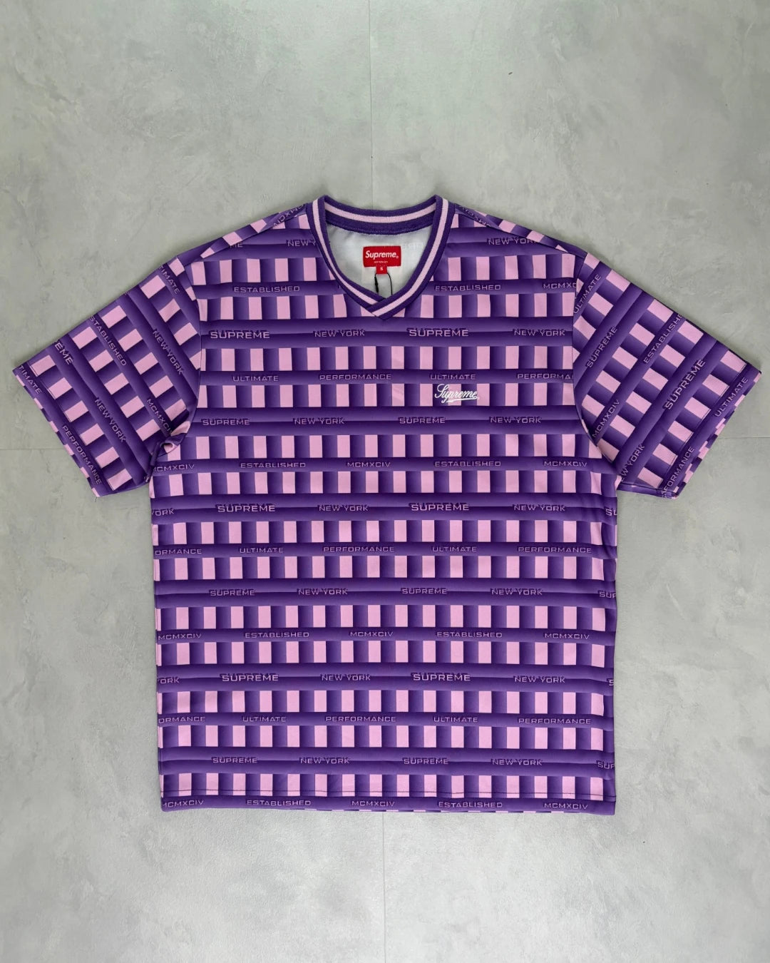 Supreme Grid Football Jersey purple – S