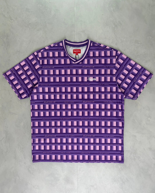 Supreme Grid Football Jersey purple – S