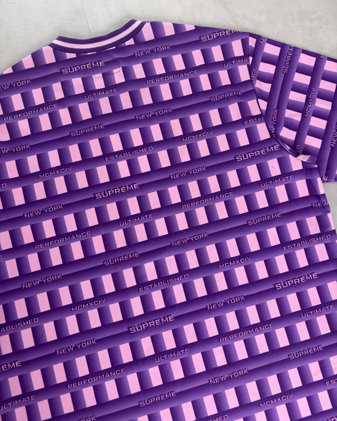 Supreme Grid Football Jersey purple – S