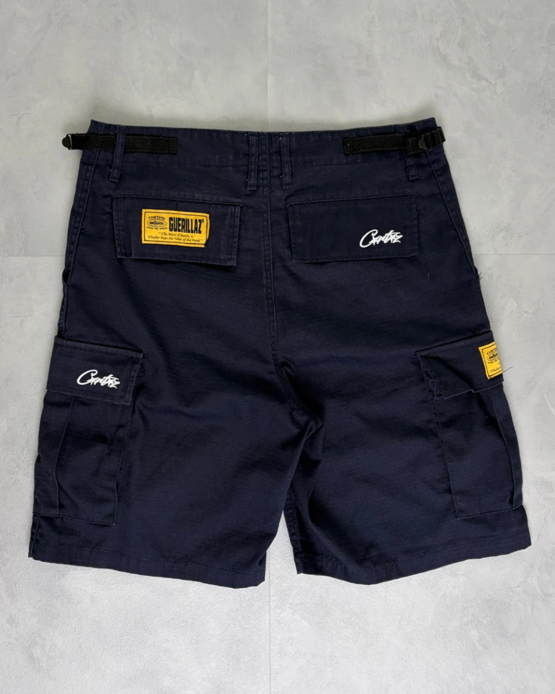 Corteiz Alcatraz Cargo Shorts navy – S