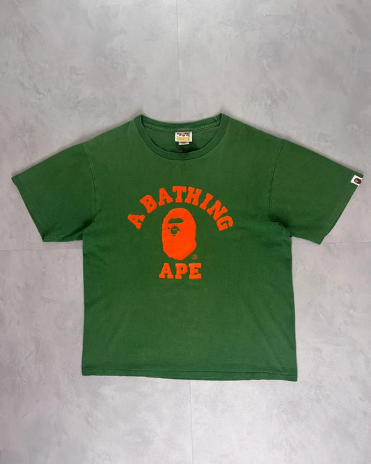 Bape Bathing Ape Orange Graphic T Shirt green – L