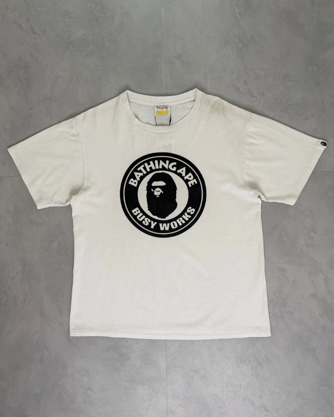 Bape Busy Work Graphic T Shirt white – L