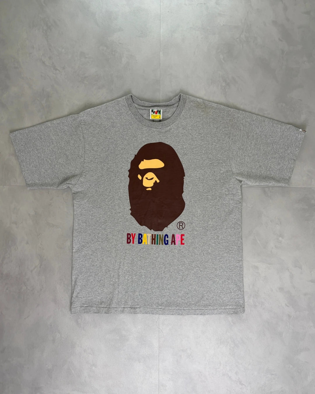 Bape Multi Big Ape Graphic T Shirt grey – L