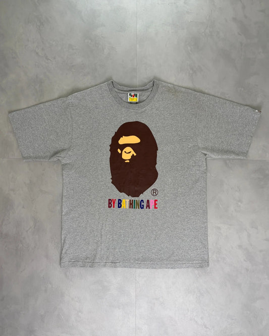 Bape Multi Big Ape Graphic T Shirt grey – L