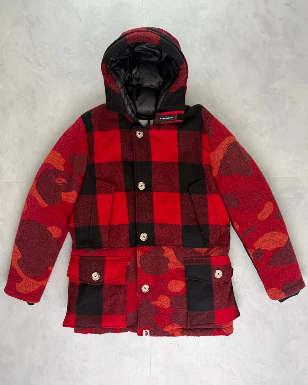 Bape X Woolwich Button Up Jacket camo – (GRADE A) / M
