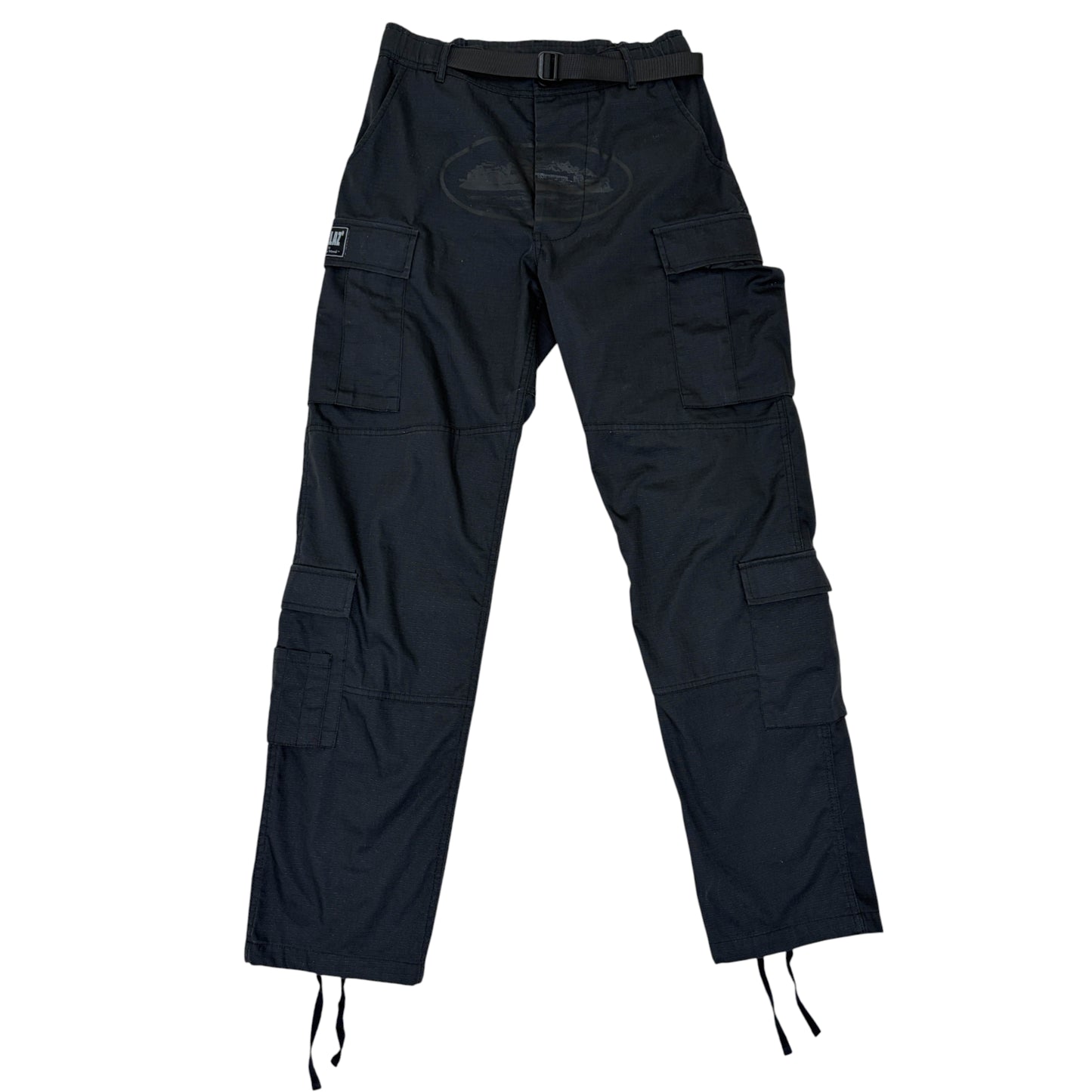 Corteiz Alcatraz Cargos black on black - M