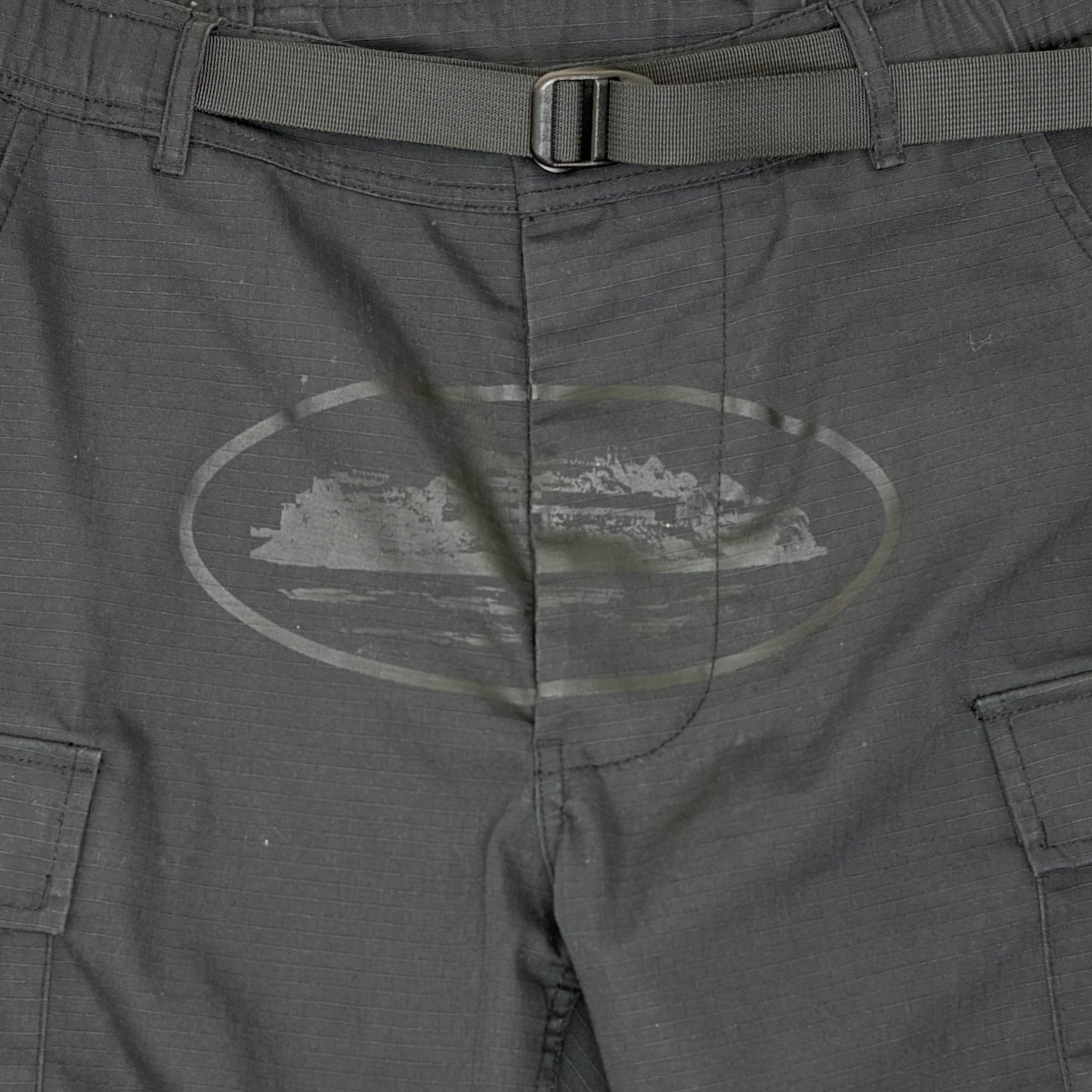 Corteiz Alcatraz Cargos black on black - M