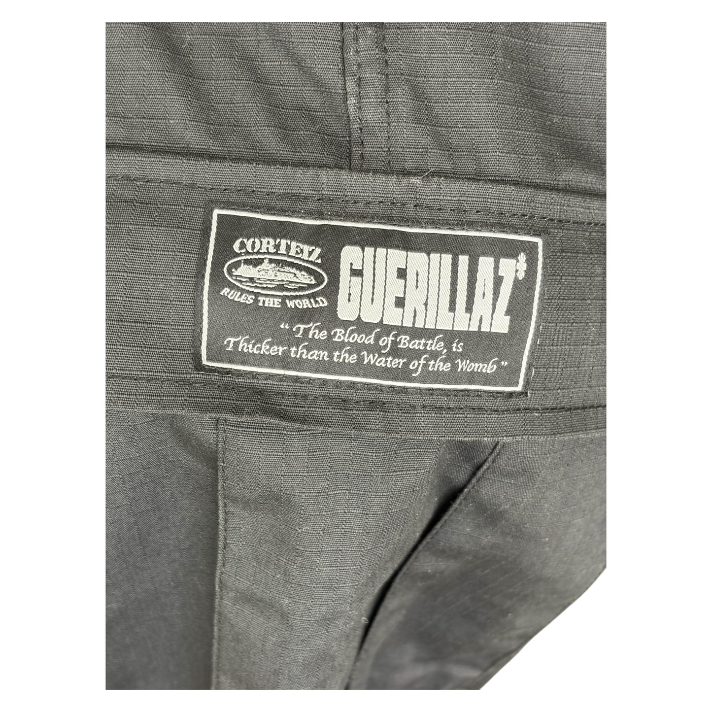 Corteiz Alcatraz Cargos black on black - M