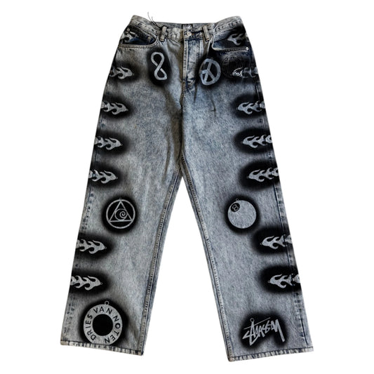 Stussy X Dries Van Noten Stencil Jeans - W32