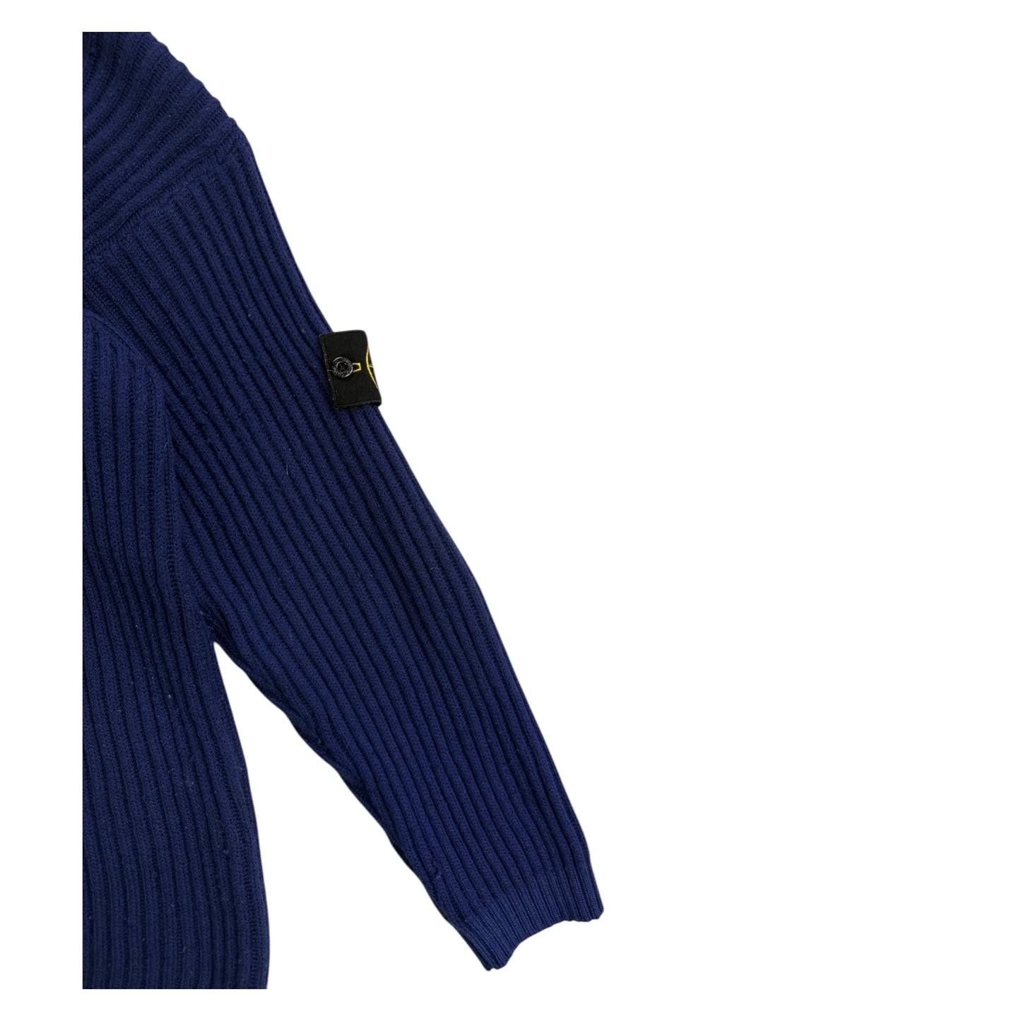 Stone Island Ribbed V Neck blue - XL
