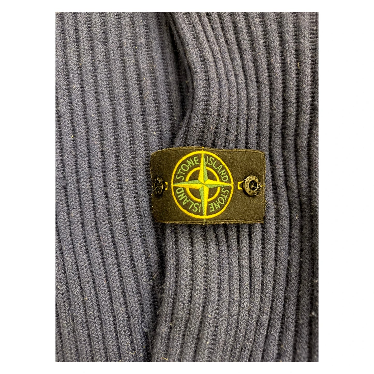 Stone Island Ribbed V Neck blue - XL