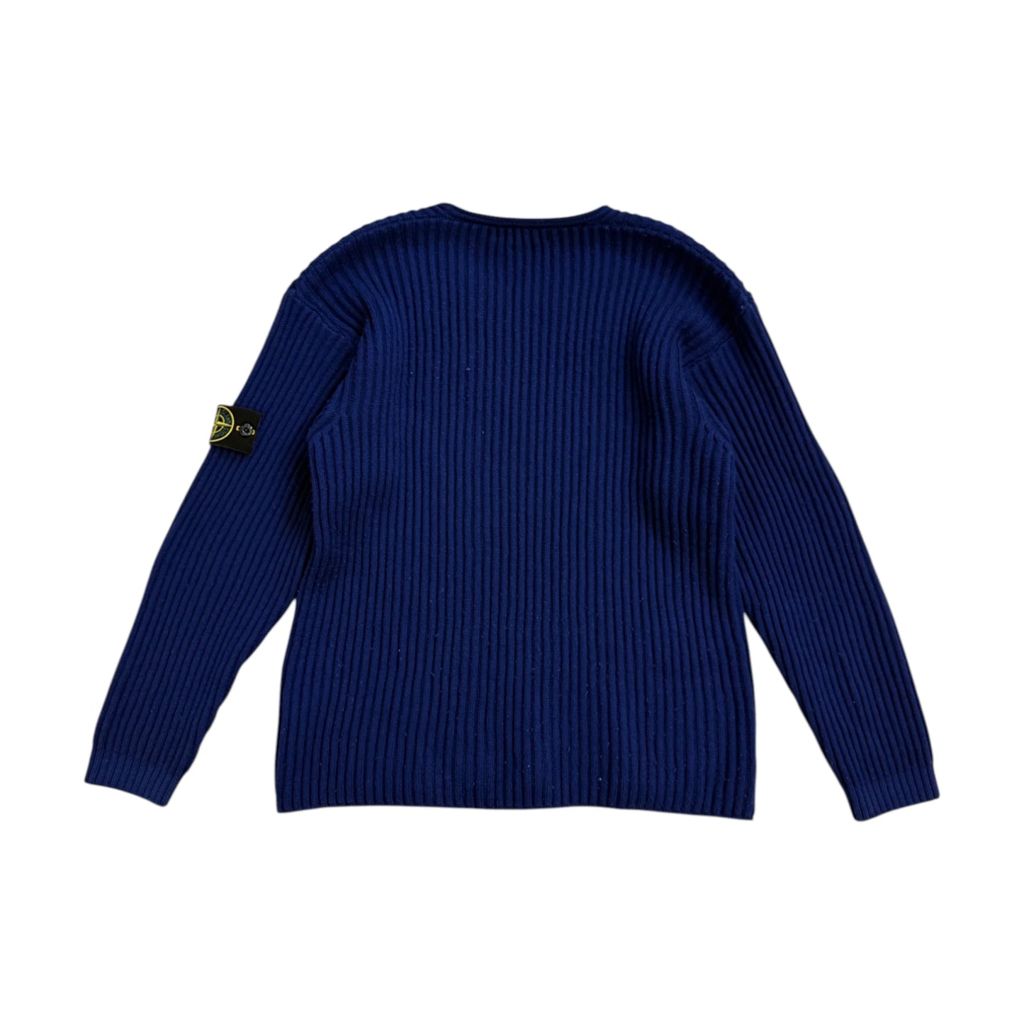 Stone Island Ribbed V Neck blue - XL