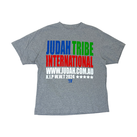 Judah Tribe Spellout T-shirt grey - L