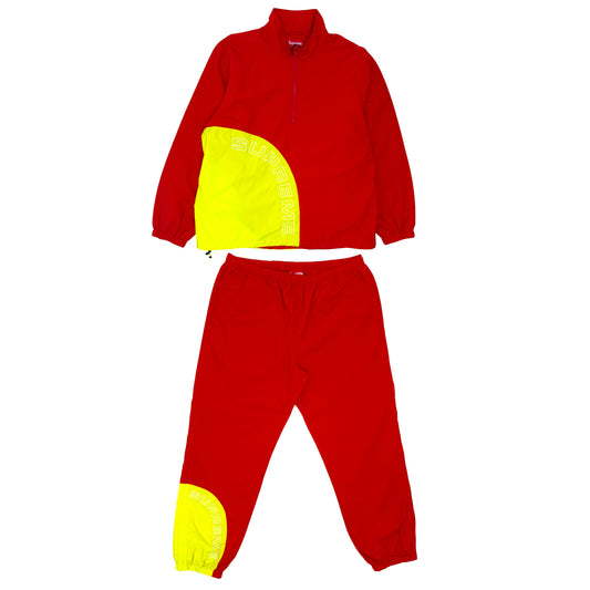 Supreme Nylon Full Tracksuit red + yellow - XL