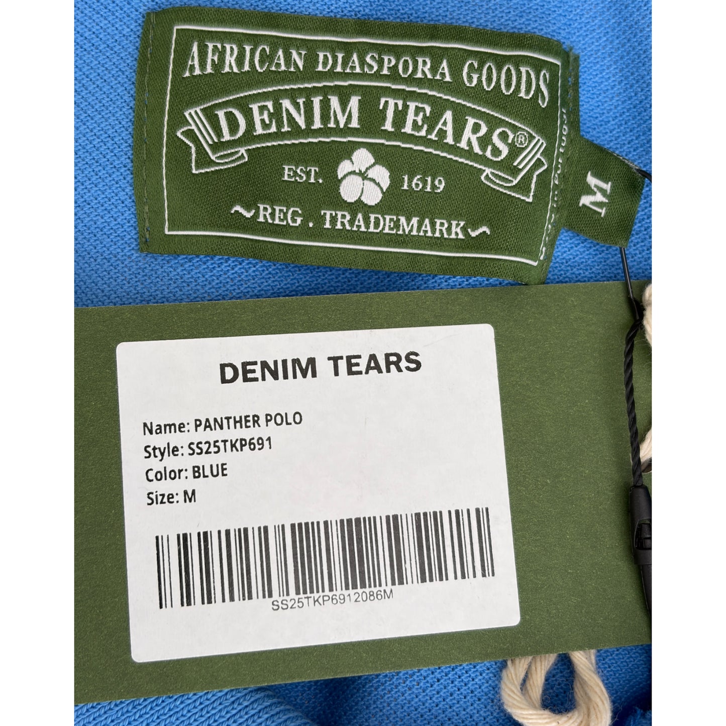 Denim Tears Panther Polo blue - M
