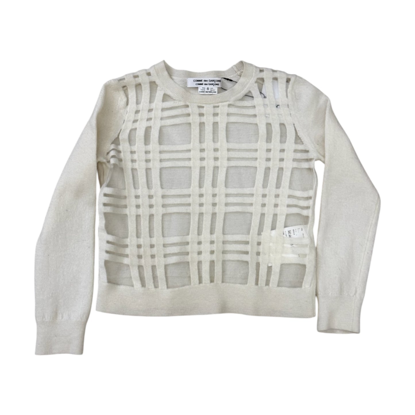 Comme Des Garcon Plaid Applique Knit Loop - S