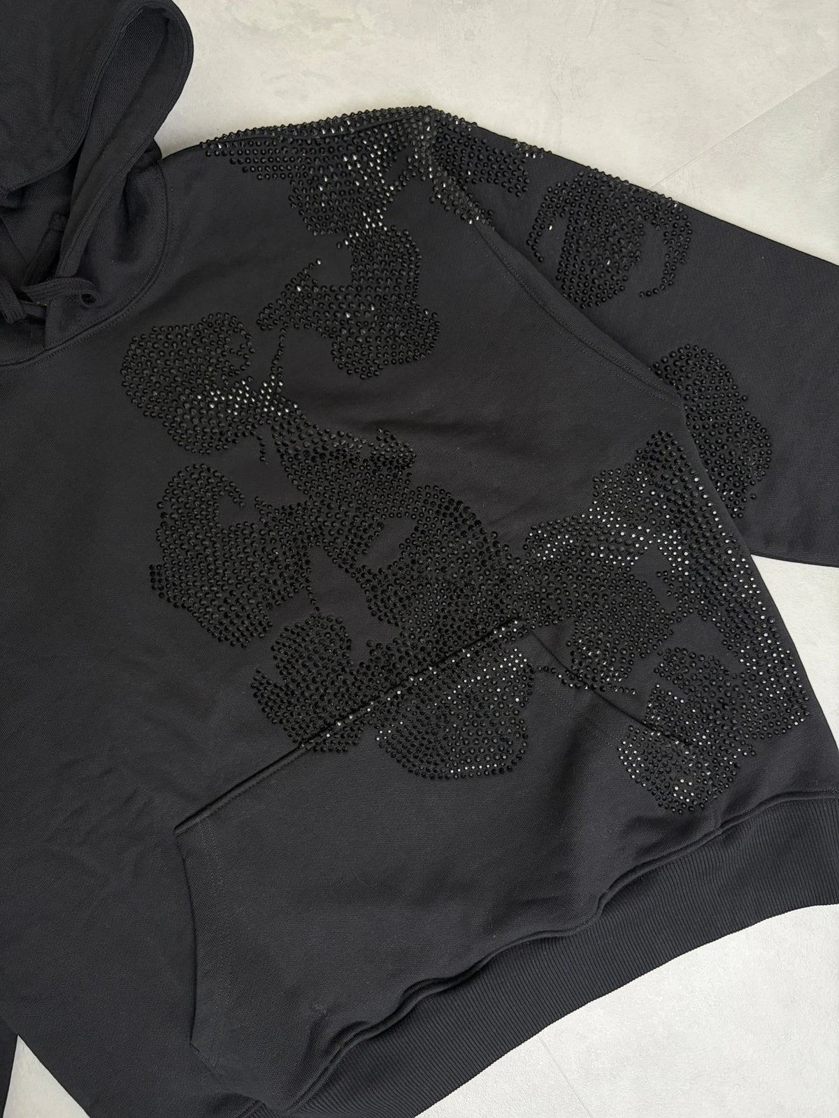 Denim Tears Rhinestone Cotton Wreath Hoodie black – S